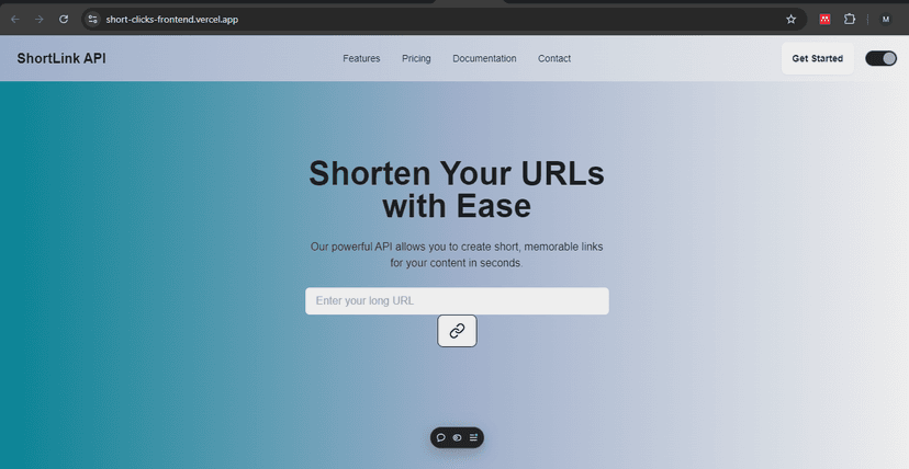 Project URL shortener