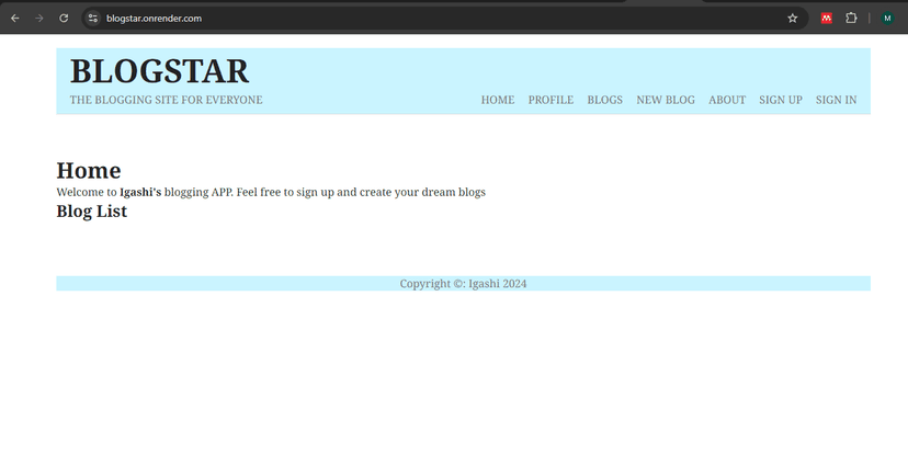 Project Blogging App